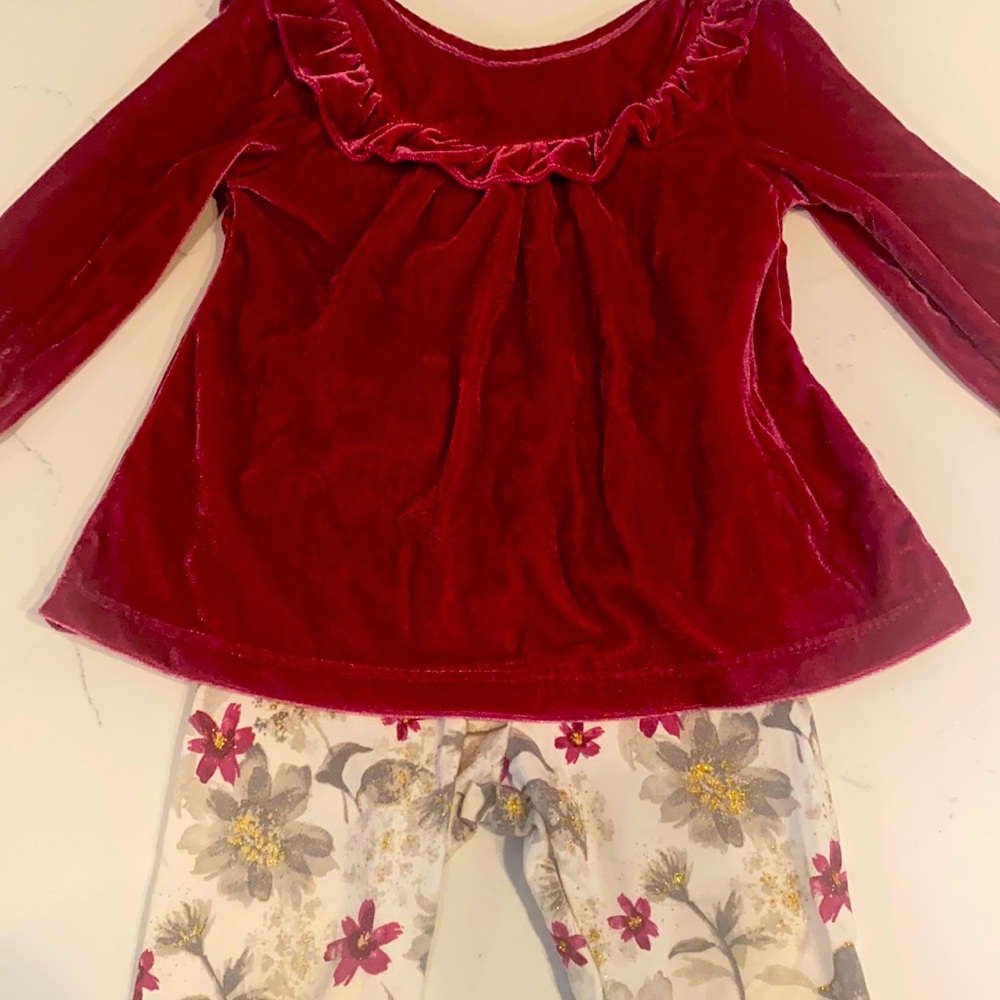 Violet velour flower outfit
